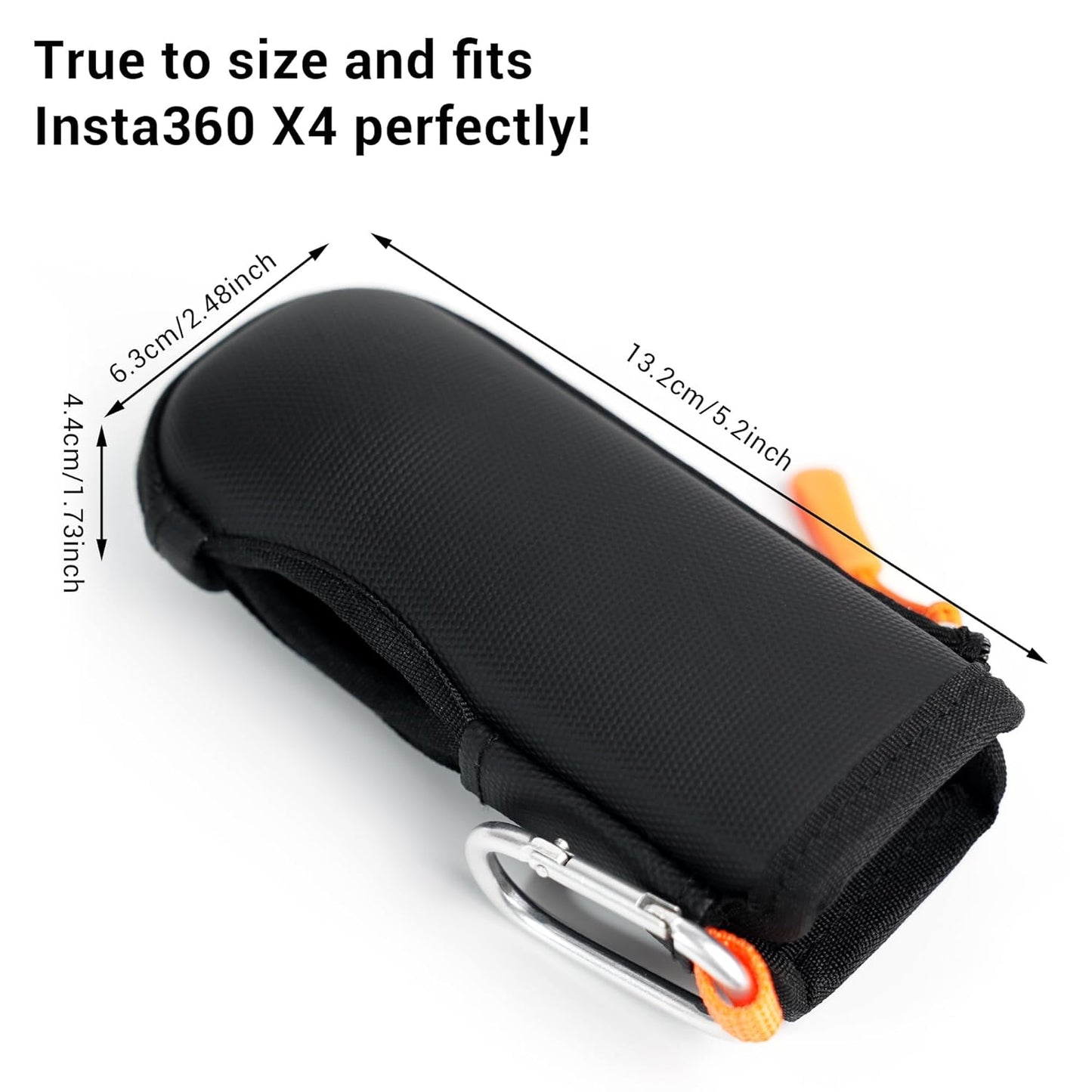 Black Mini Camera Bag for INSTA360 X4, Multifunctional Selfie Stick Case GetzGet