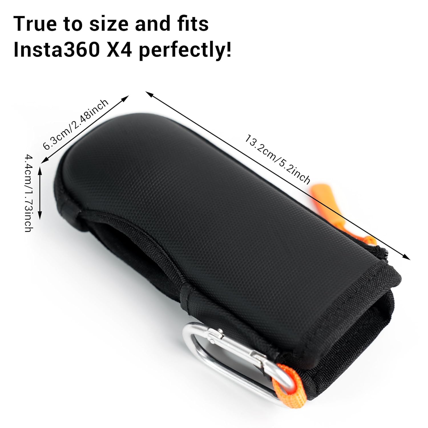 Black Mini Camera Bag for INSTA360 X4, Multifunctional Selfie Stick Case GetzGet