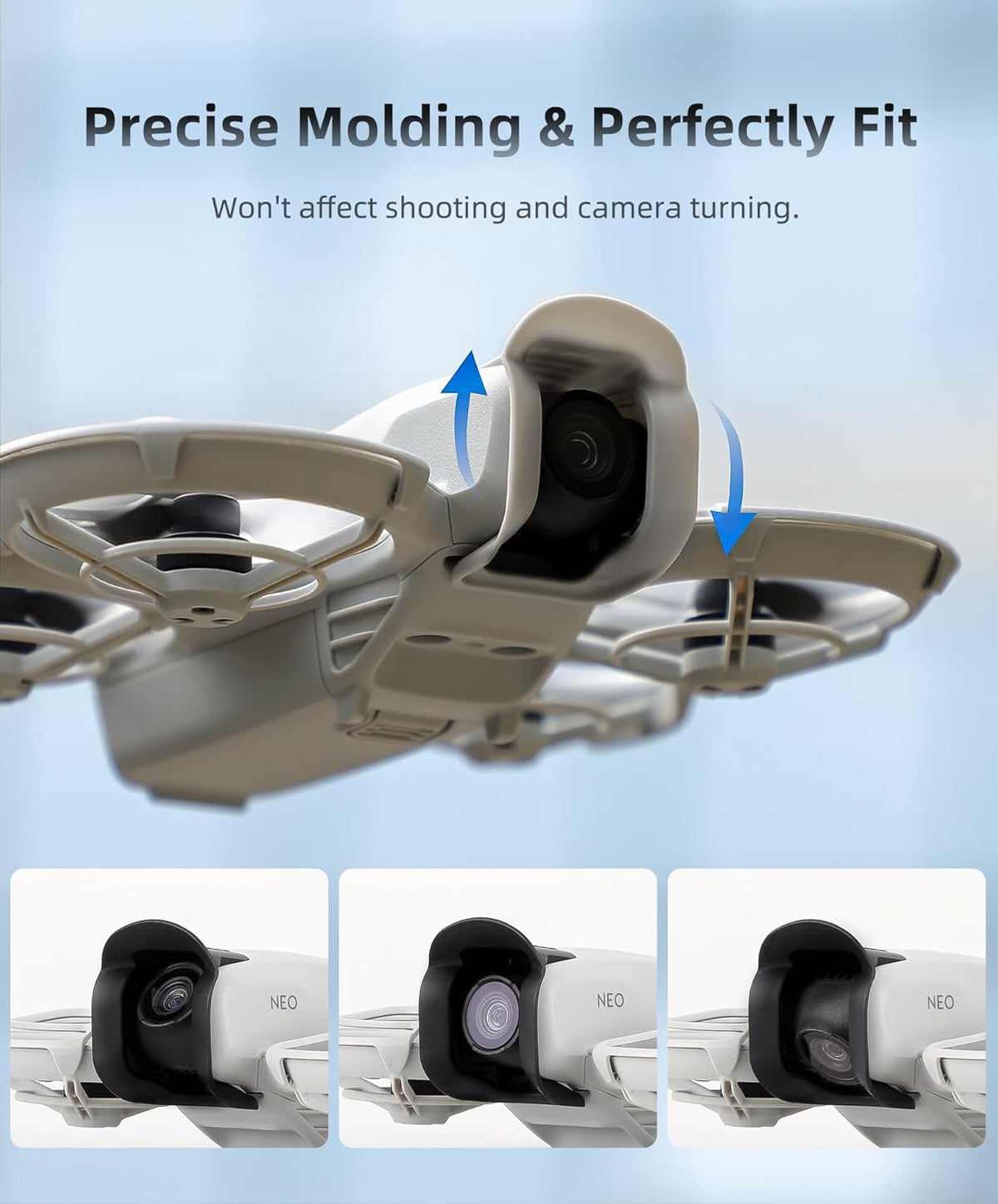 Gimbal Camera Crash Guard and Sun Shade for DJI Neo (Black) (view 4)