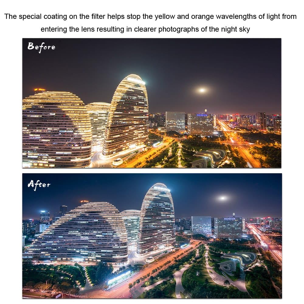 58mm Natural Night Lens Filters For Oneplus 12, iPhone 14/15/16 pro & pro max, Xiaomi 14 Mobile Cover, DSLR Camera