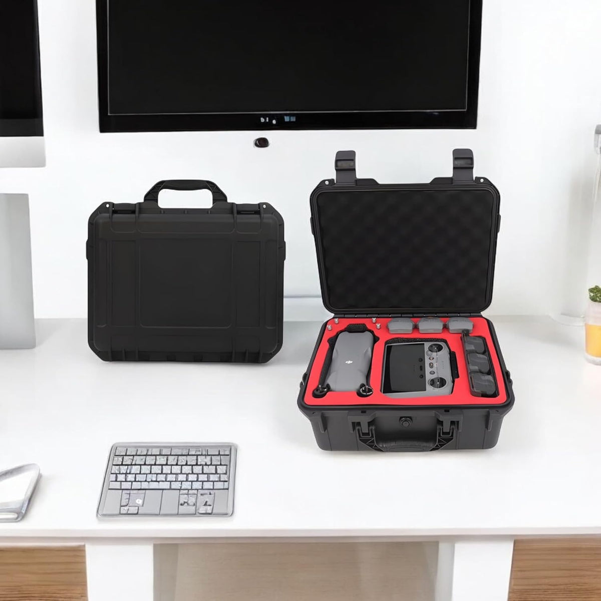 Waterproof Hard Shell Bag for DJI Air 3S (EP Foam, Holds 7 Batteries) (view 6)