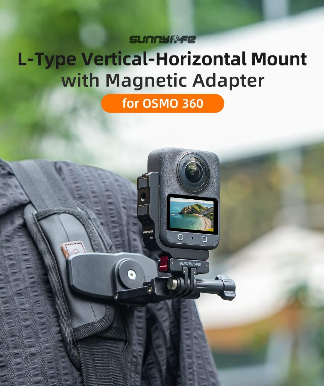 GetZget® Universal Vertical & Horizontal Mount for DJI Osmo 360 – Dual-Angle Tripod with Magnetic Adapter Bracket – 1/4" Screw Compatible Accessories, Aluminum Alloy