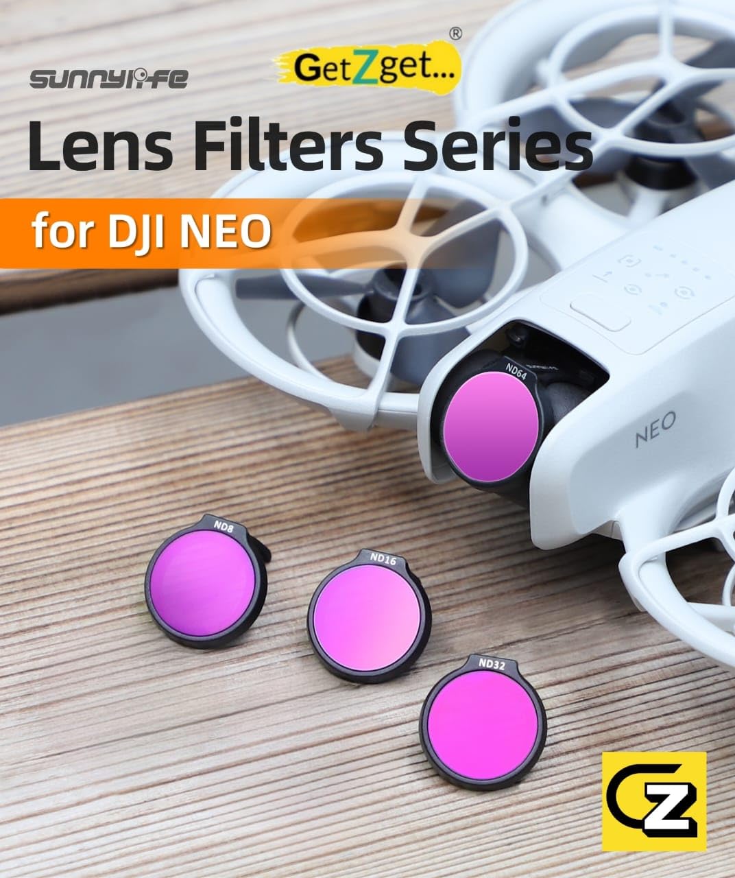 4-in-1 ND Filter Set for DJI Neo (Multi-Coated German Glass) (view 4)