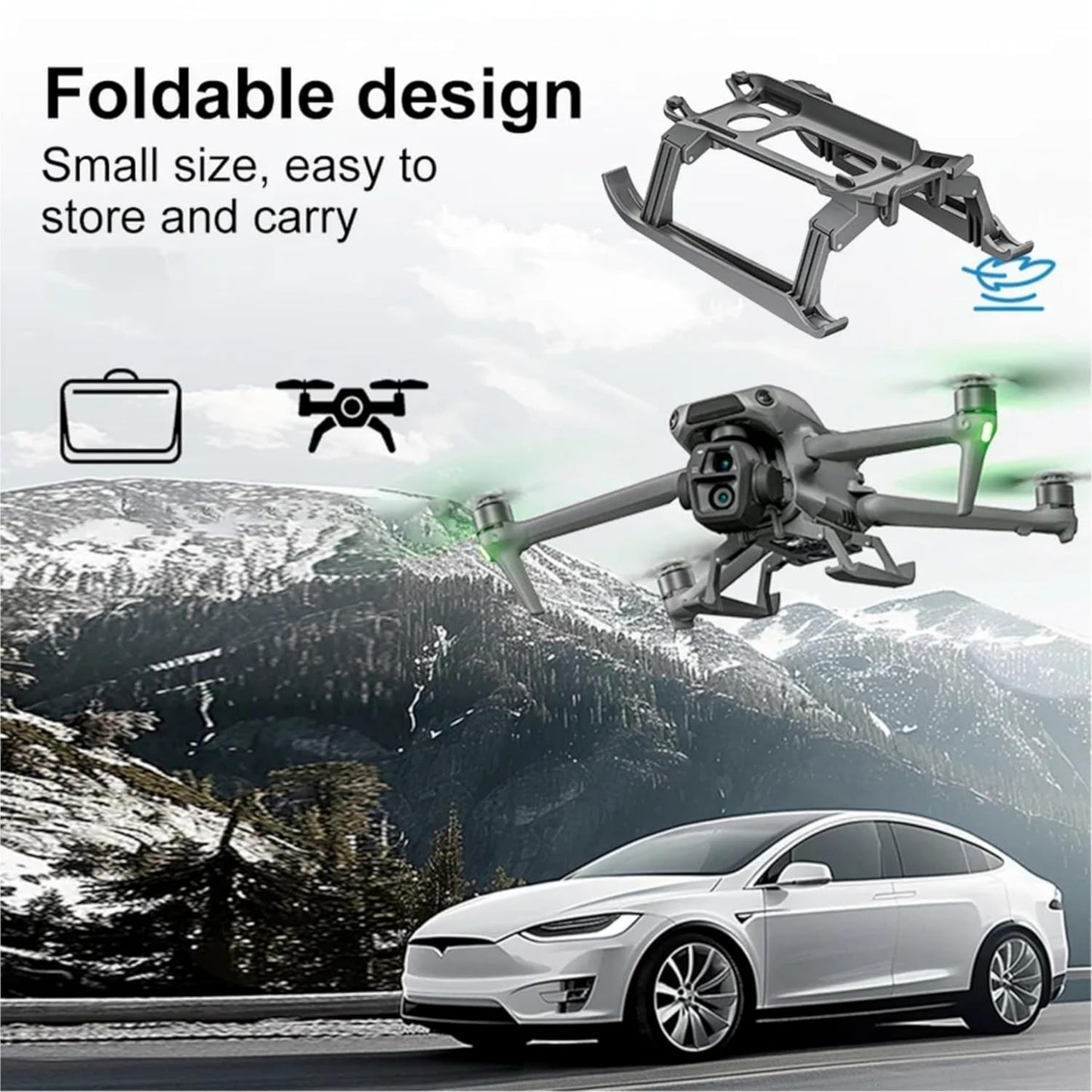 GetZget Height Extender For DJI Air 3/Air 3S Foldable Landing Gear Leg Accessories