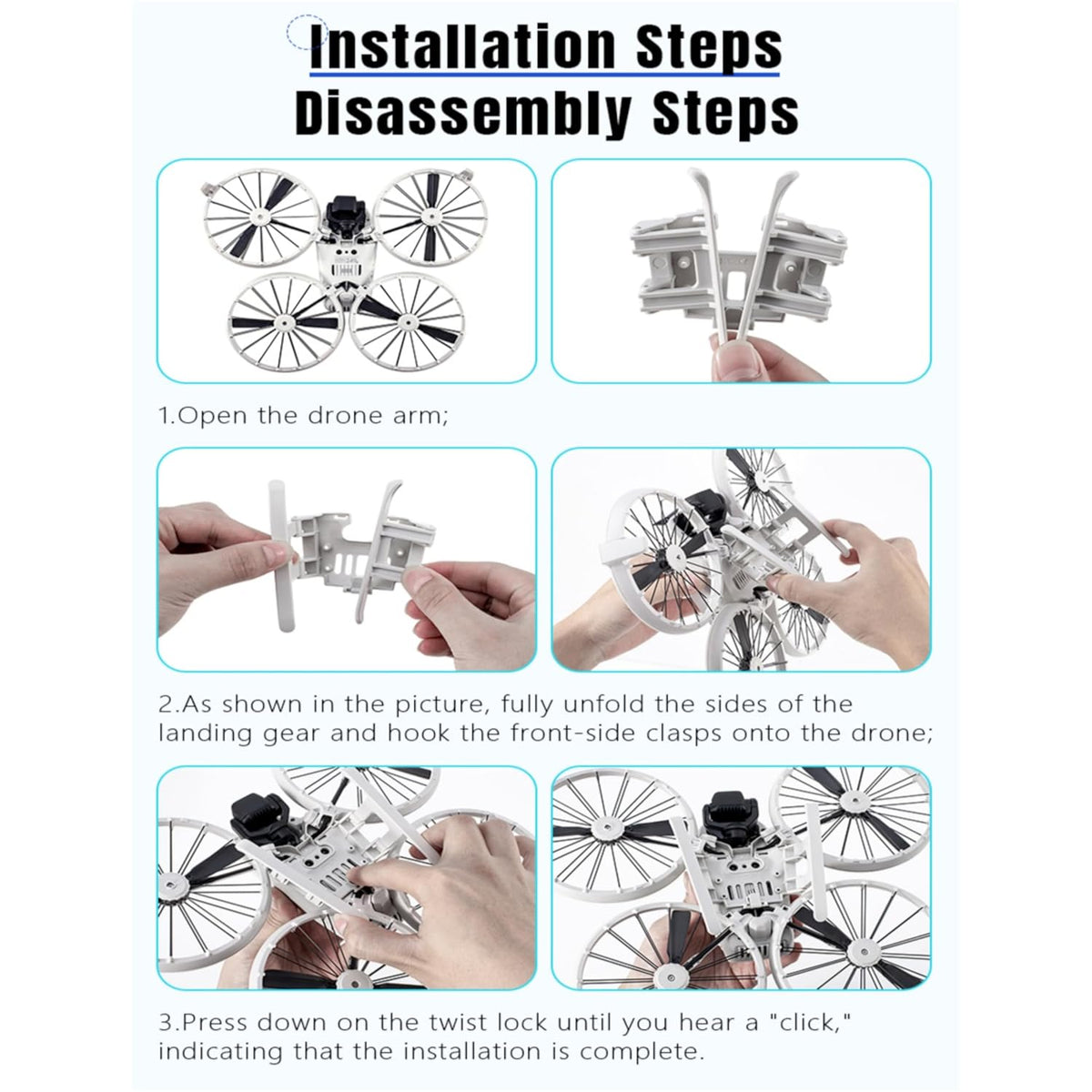 Lightweight Foldable Landing Gear for DJI Flip (16g) (view 5)