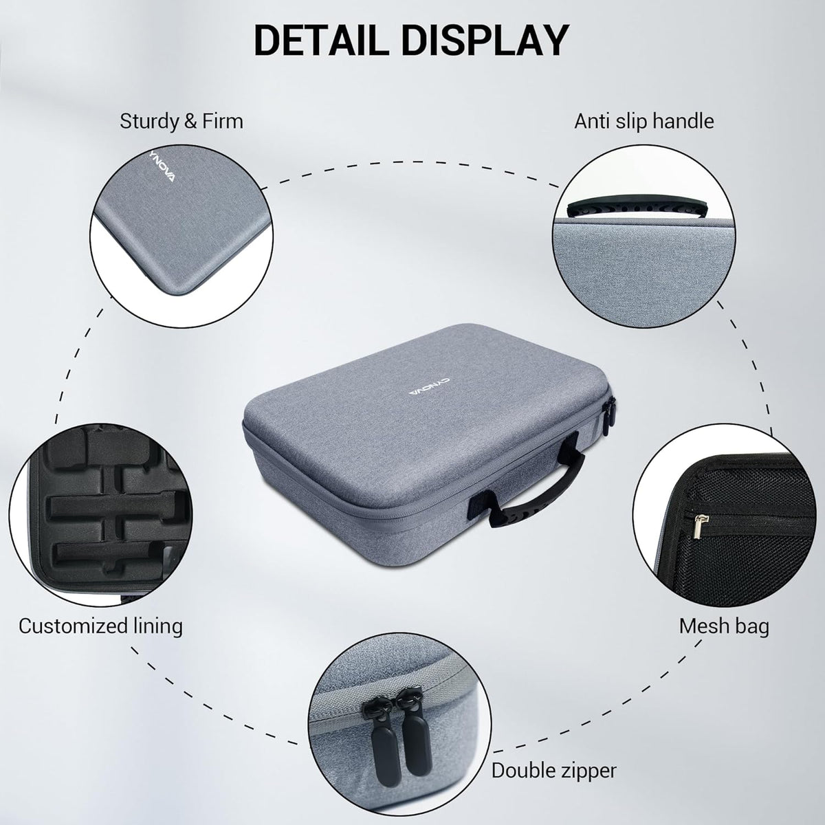 Cynova Hard Shell Carrying Case for Insta360 X4 and Accessories (view 9)