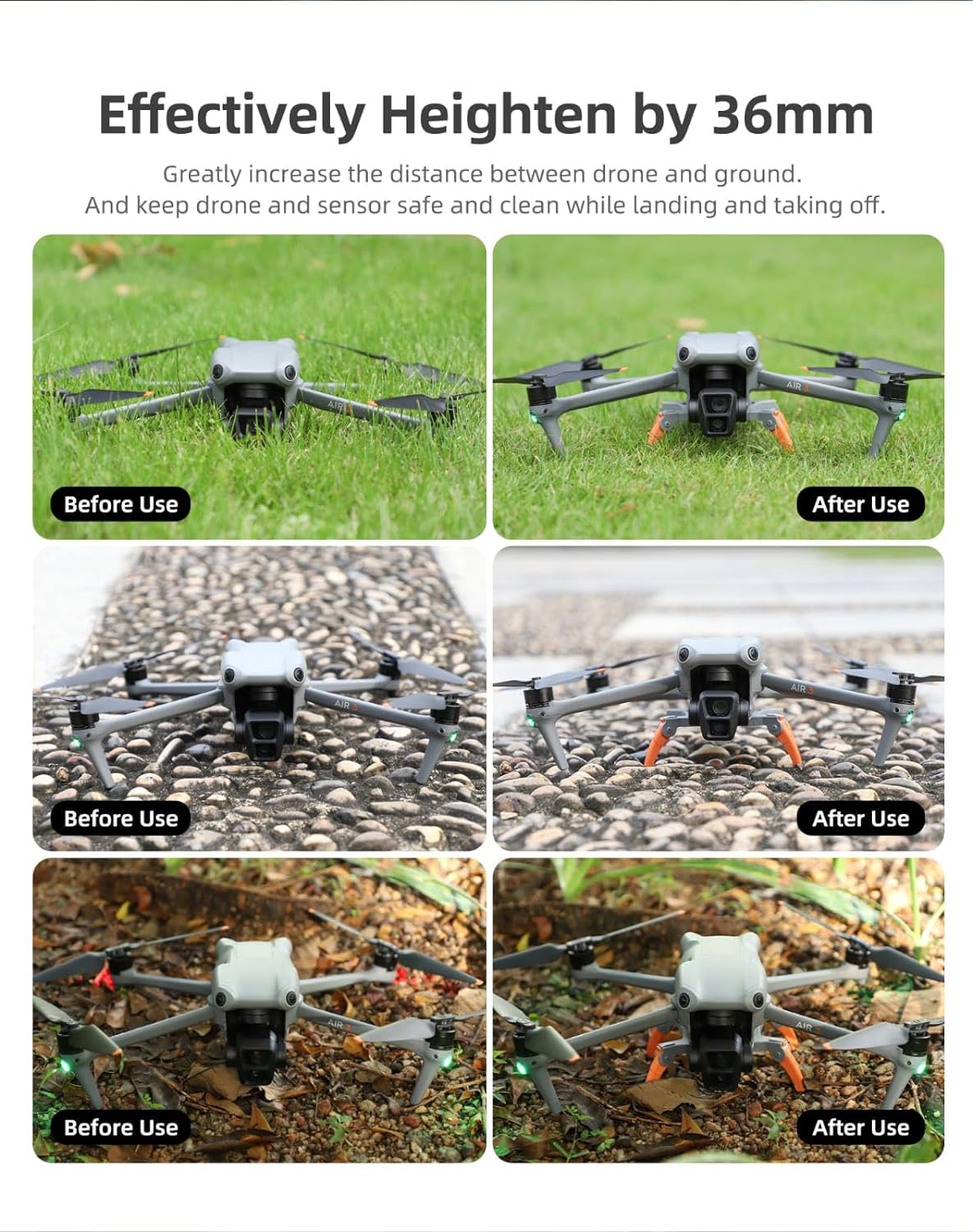 Spider landing gear Height extension legs