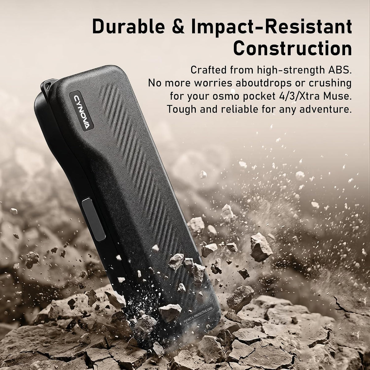 Durable Impact-Resistant Protective Case For DJI Osmo Pocket 3 / Pocket 4, Shockproof Hard Shell Protective Cover, Lightweight Camera Body Protector (Black)