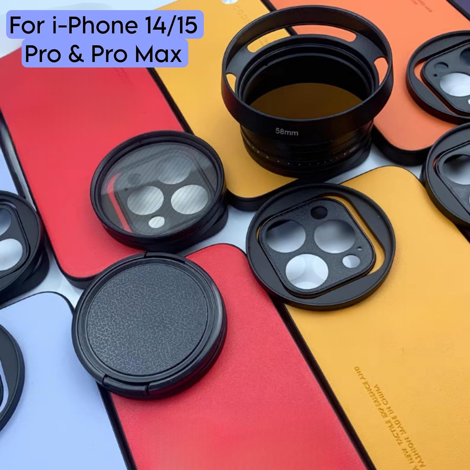 58mm Natural Night Lens Filters For Oneplus 12, iPhone 14/15/16 pro & pro max, Xiaomi 14 Mobile Cover, DSLR Camera