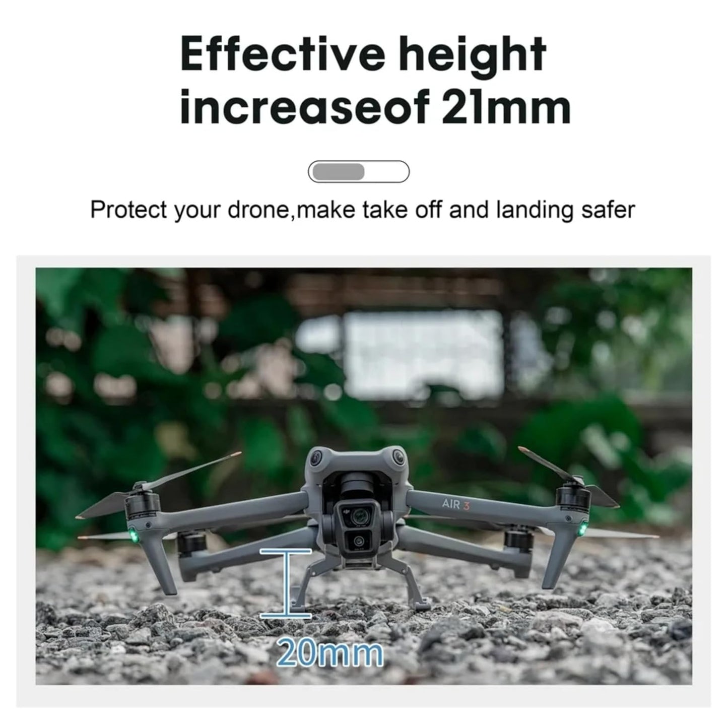 GetZget Height Extender For DJI Air 3/Air 3S Foldable Landing Gear Leg Accessories