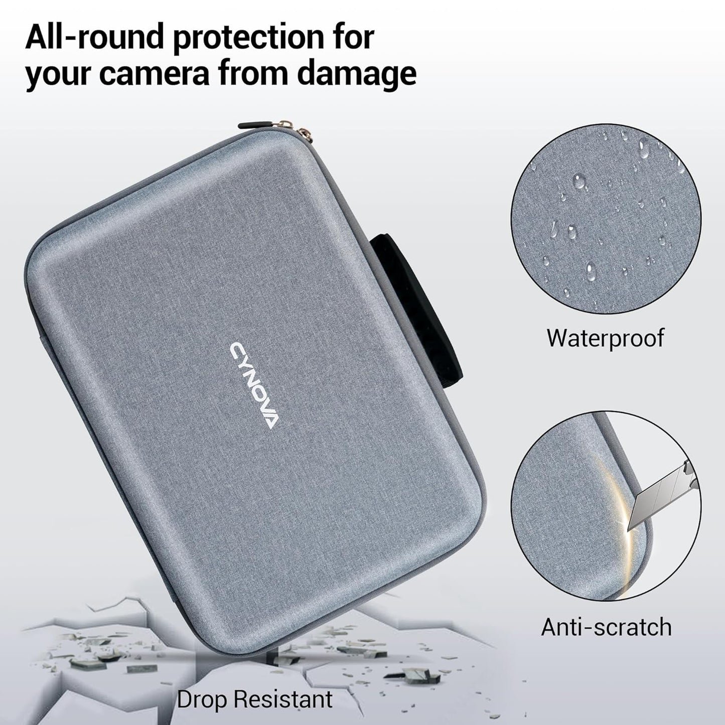 CYNOVA Carrying Case for Insta360 X4 Accessories, Hard Shell Bag Travel Case