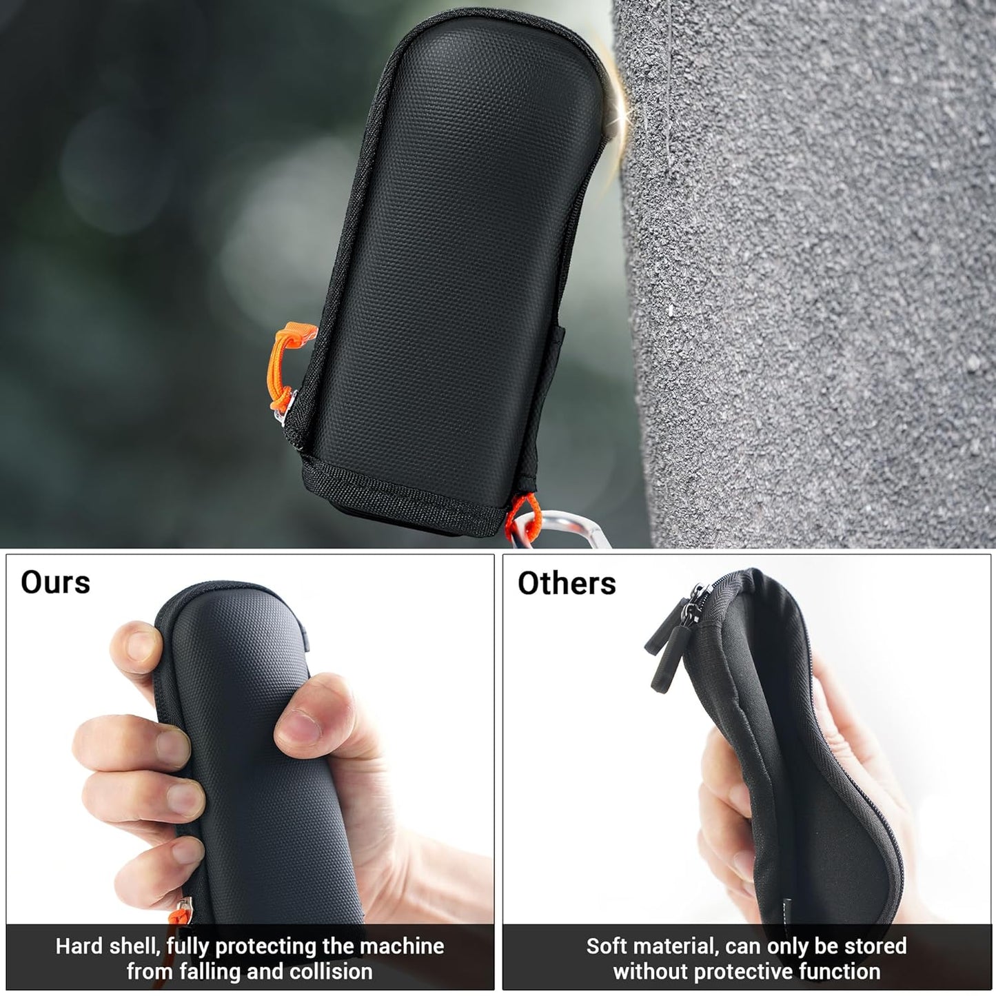 Black Mini Camera Bag for INSTA360 X4, Multifunctional Selfie Stick Case By GetzGet