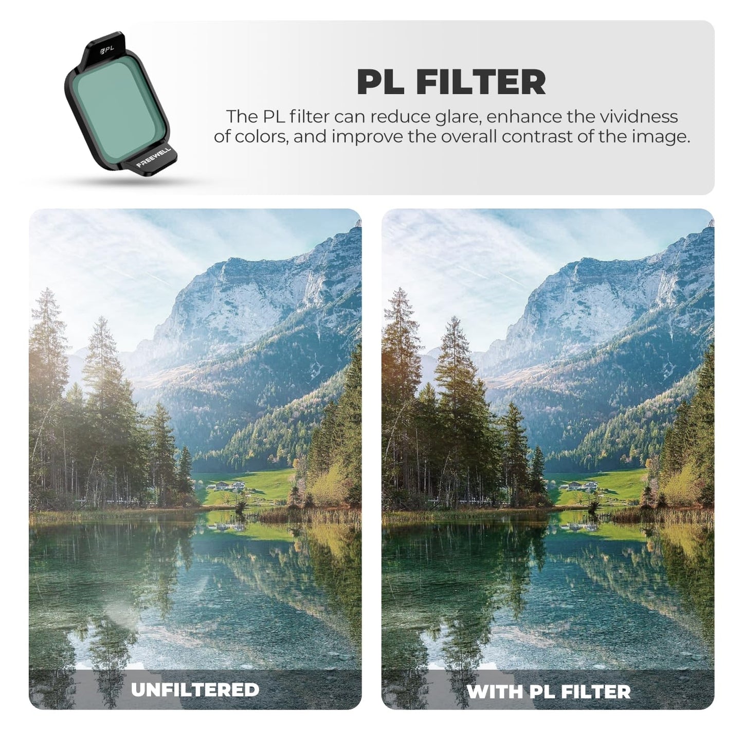 Freewell Standard Day ND Filter Kit for DJI Flip Drone ND8, ND16, ND32, ND64, ND128, PL Filters