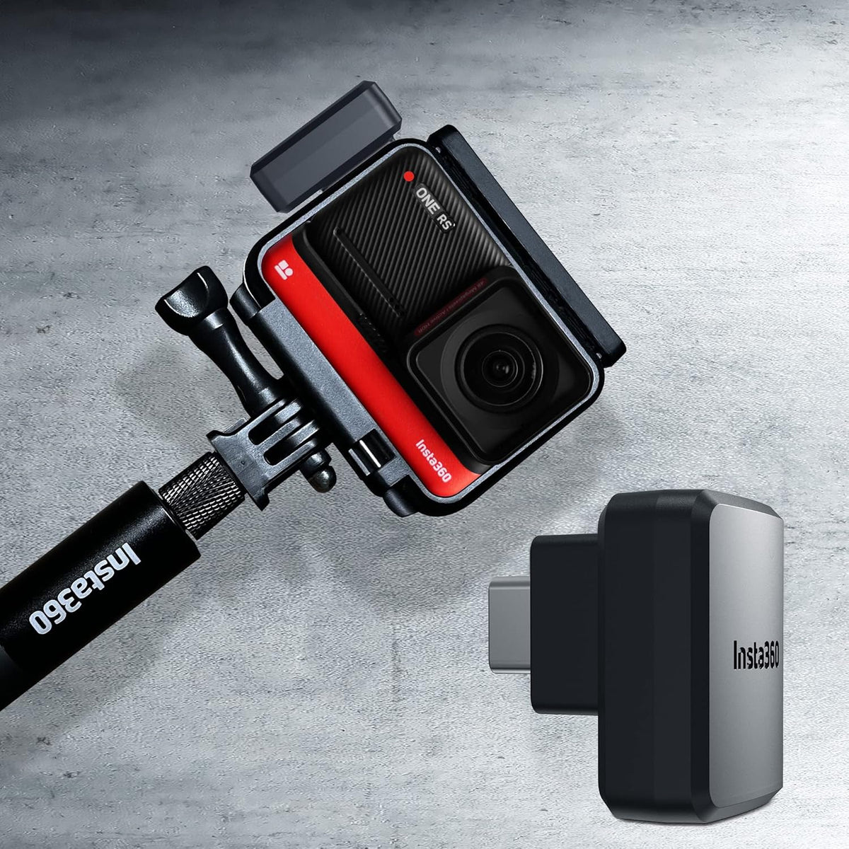 Cynova Dual Mic Adapter for Insta360 One RS (3.5mm and USB-C, Horizontal) (view 5)