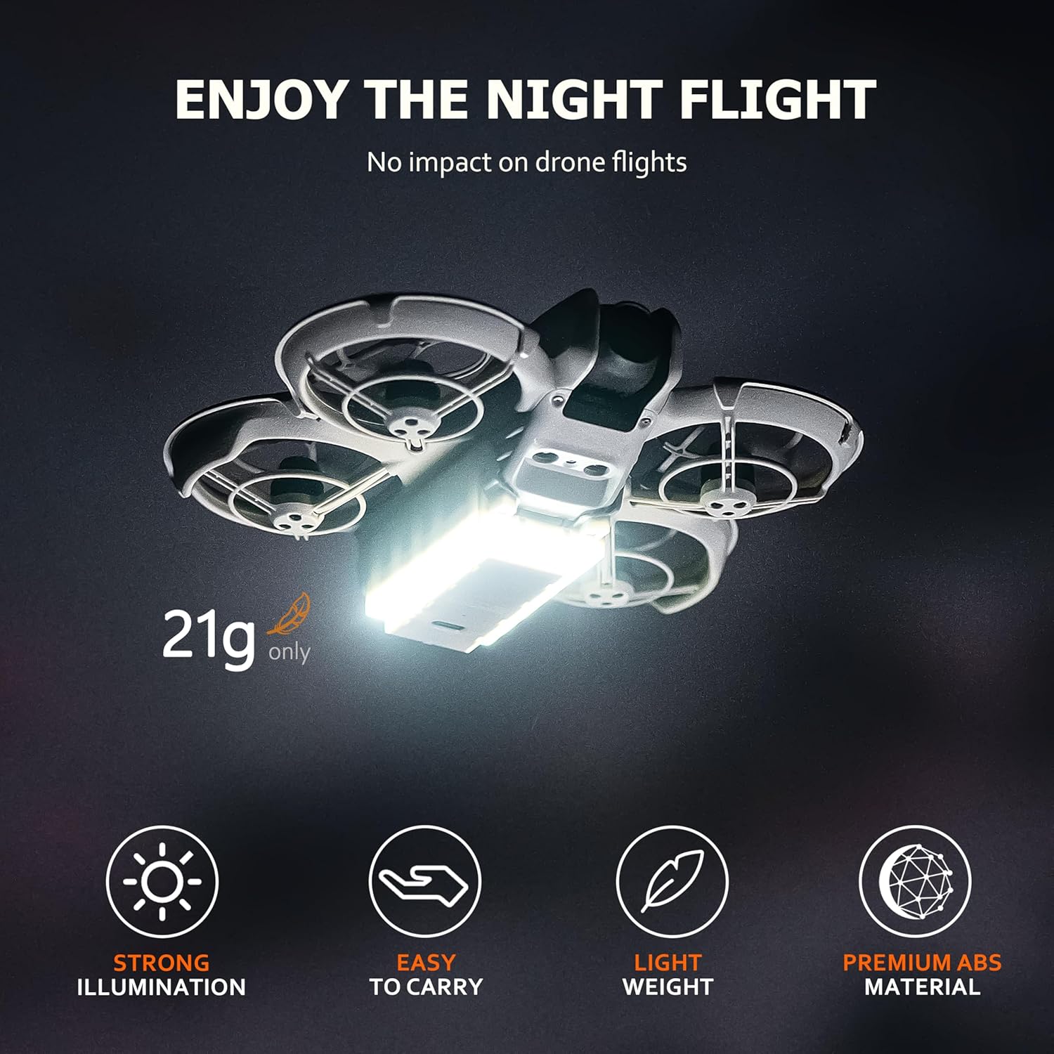DJI Neo Chassis Foldable Extended Leg with Flash LED Lights Landing Gear