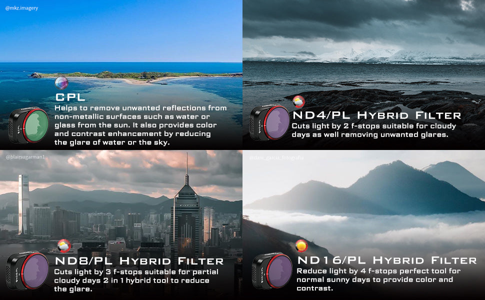 Freewell Bright Day - 6Pack Filters Compatible with Mini 3 Pro/Mini 3