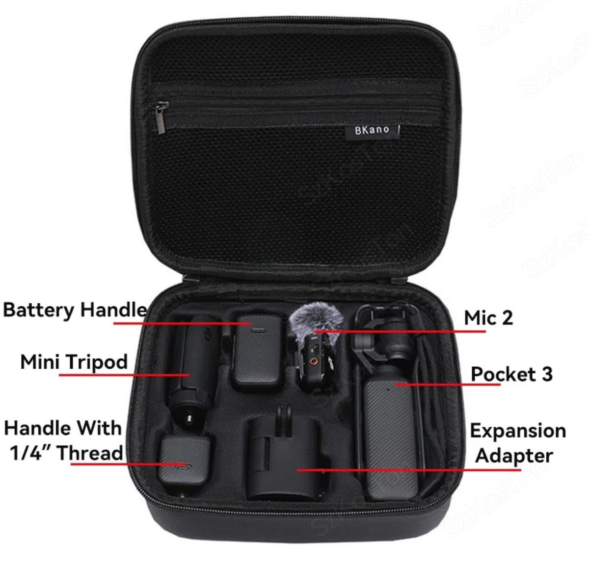Waterproof Travel Carrying Case for DJI Osmo Pocket 3 (view 2)