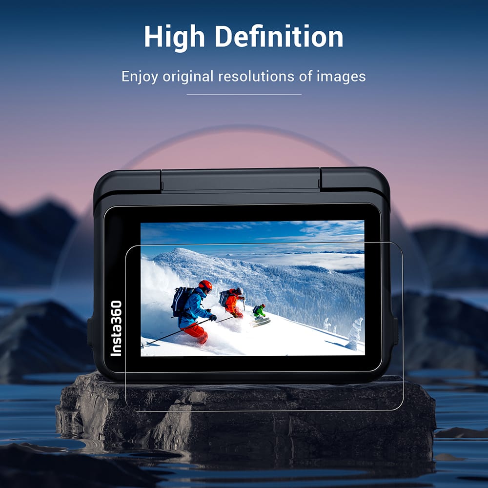 Tempered Glass Set for Insta360 Ace / Ace Pro (2 Screen, 2 Lens, 2 Display) (view 6)