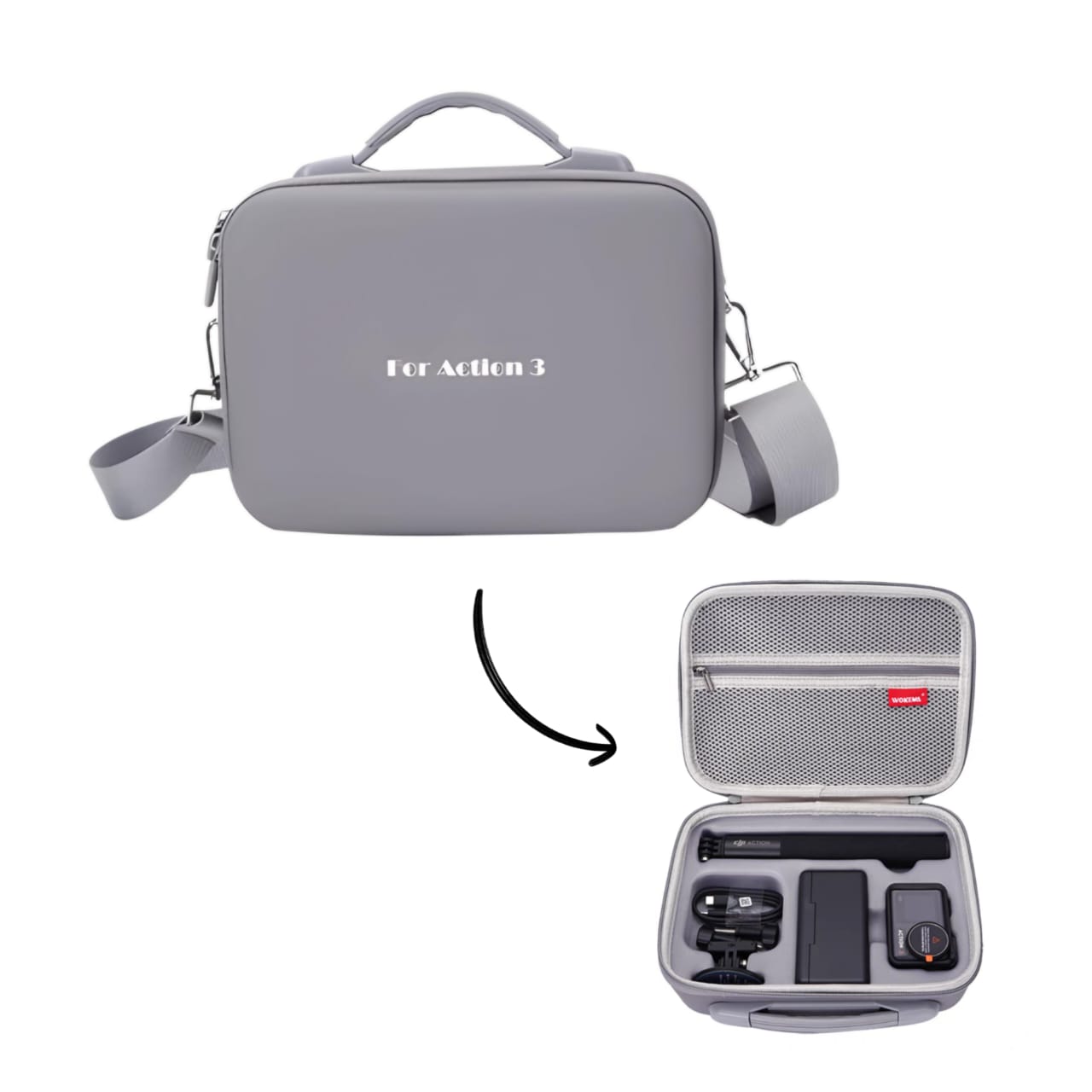 Carrying Case Bag for DJI Osmo Action 3/Action 4/ pro Camera Accessories Storage Hard Travel Bag