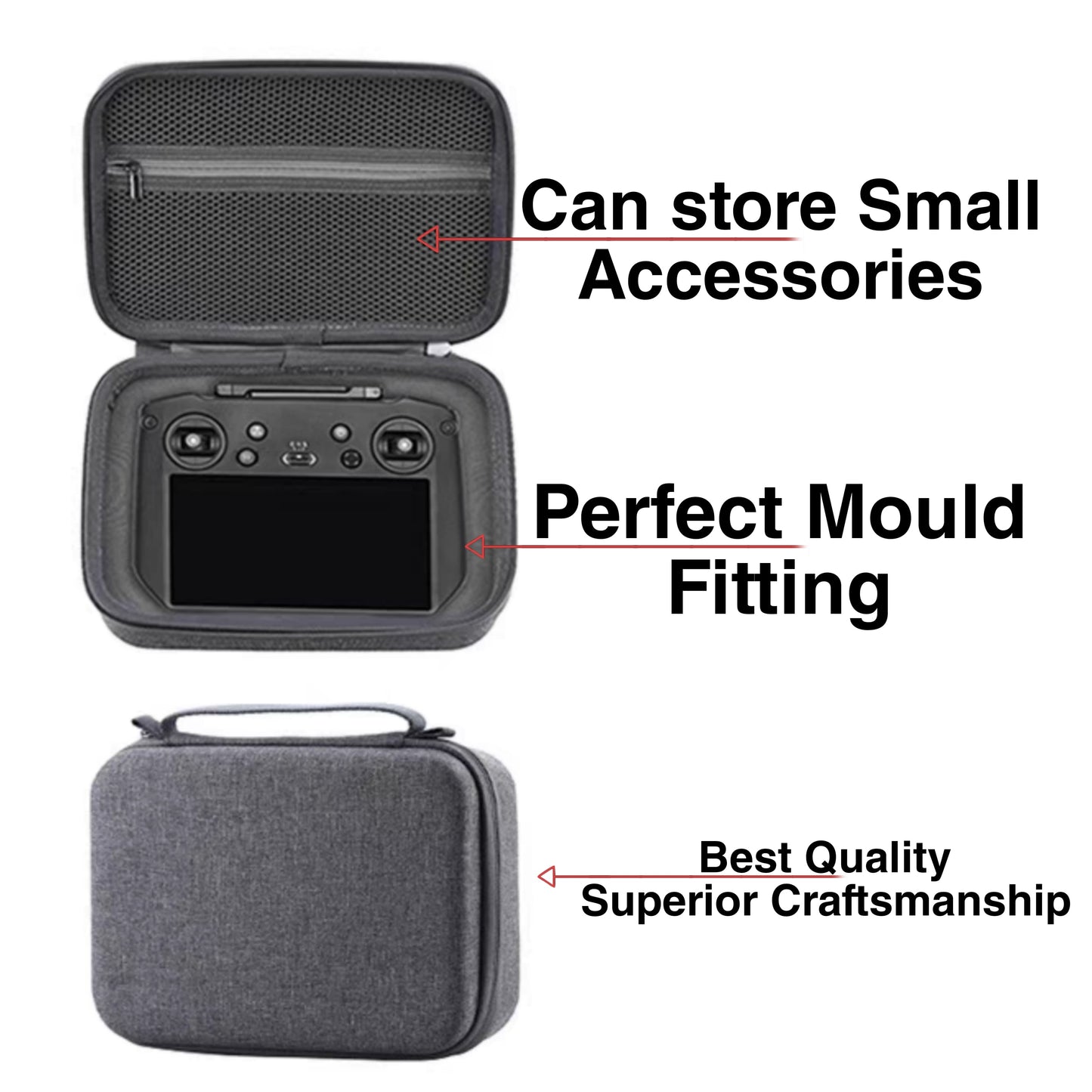DJI Mavic 2 Pro/Air 2s/ Mavic 3 Rc Pro Smart Controller Mini Compact Rc Carrying Case Bag