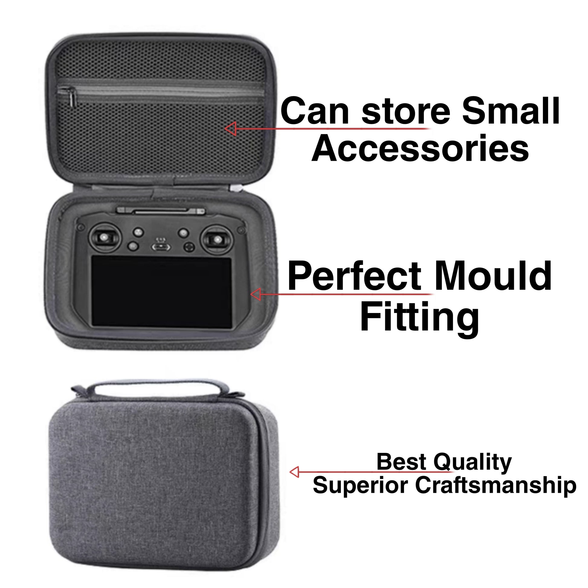 DJI Mavic 2 Pro/Air 2s/ Mavic 3 Rc Pro Smart Controller Mini Compact Rc Carrying Case Bag
