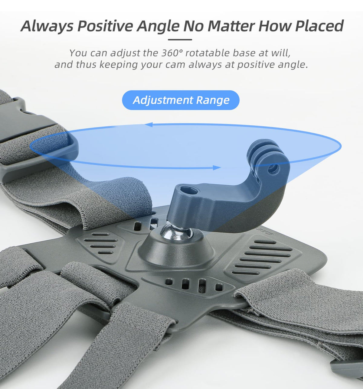 360° Rotating Chest Mount Harness for Action Cameras (Quick Release) (view 6)