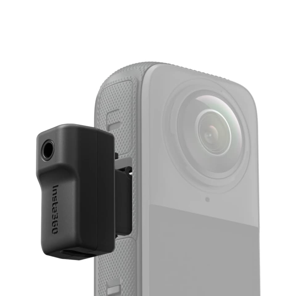 Cynova Mic Adapter for Insta360 One X4 External Microphones Type-C and 3.5mm Audio Ports