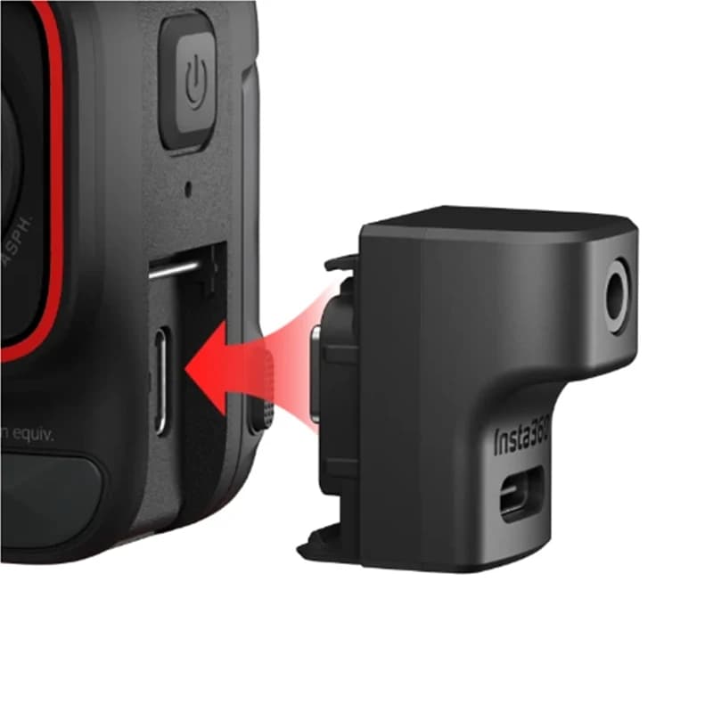 Mic Adapter for insta360 Ace pro 2/ Ace Pro, 2 in 1 Audio Mic and Charging Adapter