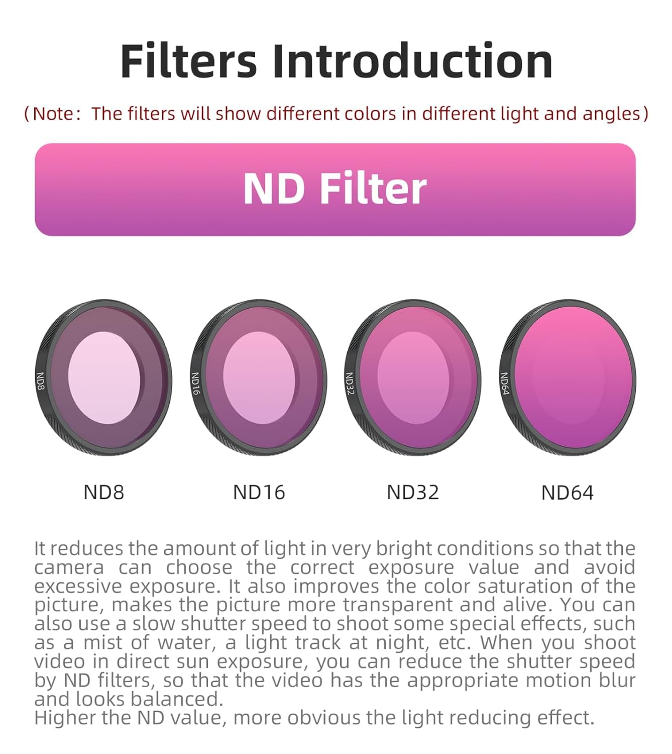 Insta360 GO Ultra Multi-Coated German Glass, Premium ND Filters 6 in 1 Set