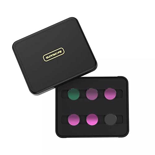 Sunnylife Optical Glass Camera Lens Filter Professional 6 in 1 Filters Set Compatible with Insta360 GO 2 Accessories(MCUV+CPL+ND4+ND8+ND16+ND32) GetZget