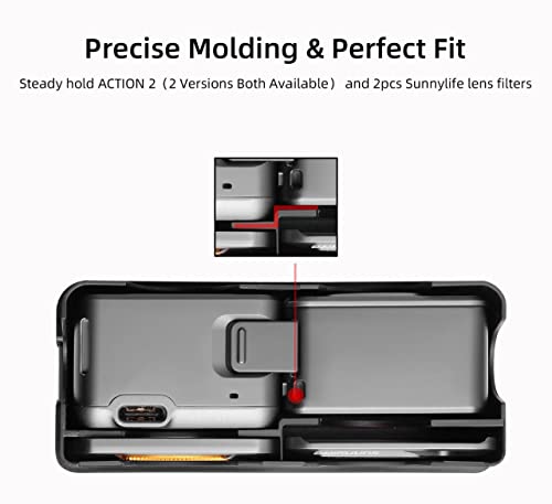 Storage Box for Action 2 For DJI Action 2 Camera Mini Carry case Accessories GetZget