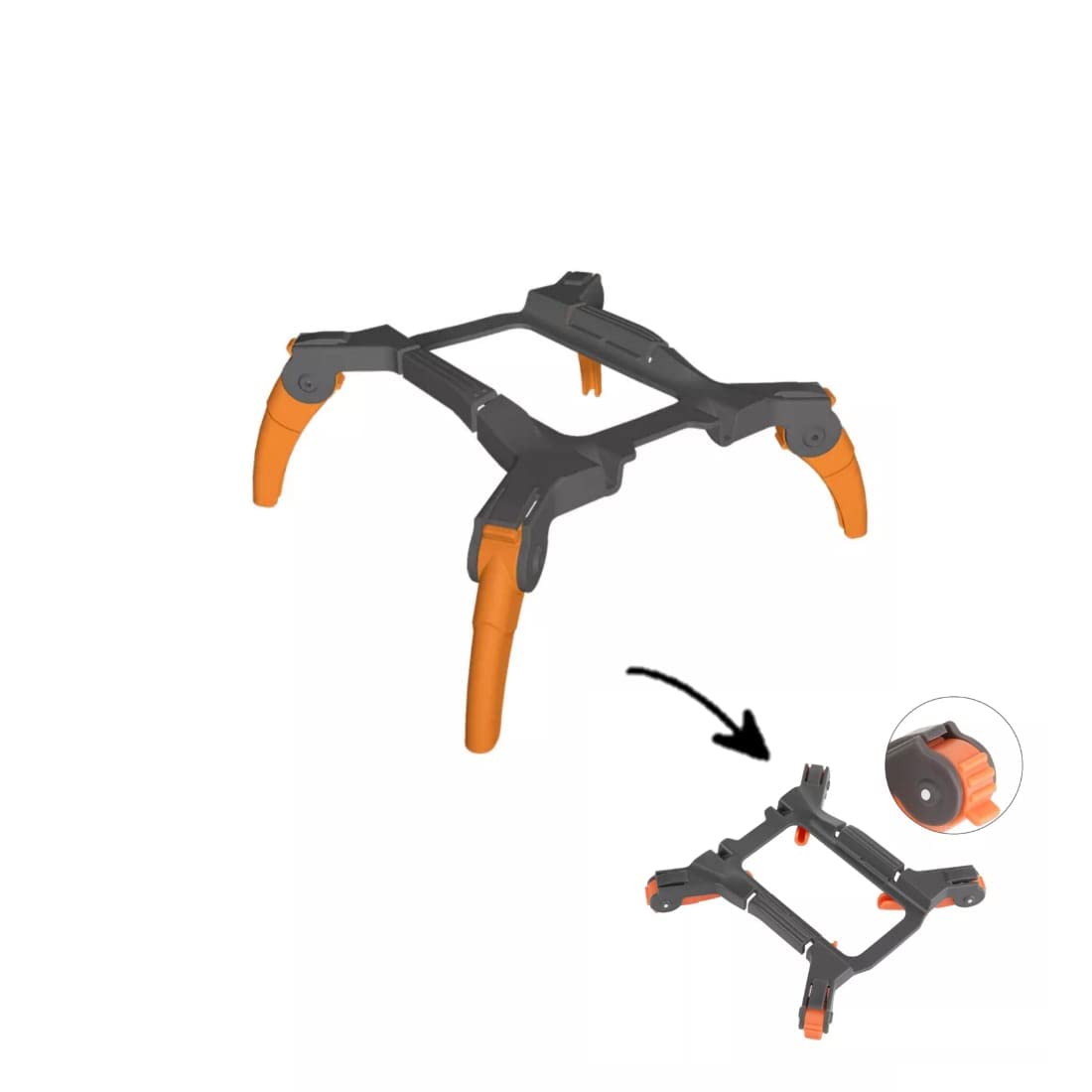 Height Extender For DJI Mavic Mini/Mini 2/ Mini SE Spider Landing Gear Foldable Accessories GetZget