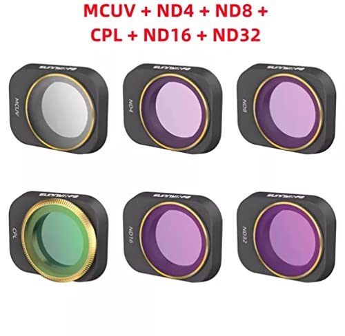 Filters 6 in 1 Set For Dji mini 3 & 3 Pro Nd Filters MCUV+CPL+ND4+ND8+ND16+ND32  GetZget