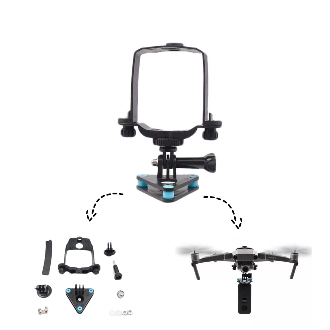 Action Camera Mount for DJI Mavic 2 Pro/Zoom (GoPro, Osmo Action, Insta360) (view 8)