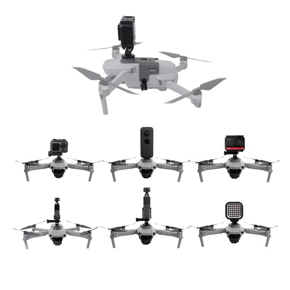 Camera Holder Mount for DJI Mavic AIR 2/ AIR 2S ,Use with Gopro series, Insta 360 Series, DJI Osmo Action, Osmo Pocket series Action Camera Mount