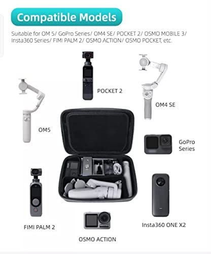 Carrying case Bag for Action 2 and Accessories for DJI Om 5/ Osmo Action/ insta360 Onr R/ Hero Gopro Camera/Multipurpose DIY Carrying Case Bags GetZget