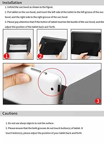 Tablet Sun Hood Sunshade For DJI Mini 2/Mavic Air 2/ Air 2S/ Mavic 3/ Controller Accessories for 10.1-11.5 inch Tablet(Tablet/iPad Hood) GetZget