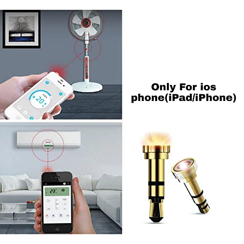 Mini Smartphone IR Remote Controller Adapter for ios Smart Phone Mini Infrared Universal Control All in One Air Conditioner/TV/DVD/STB (Jack for ios-Lightning)