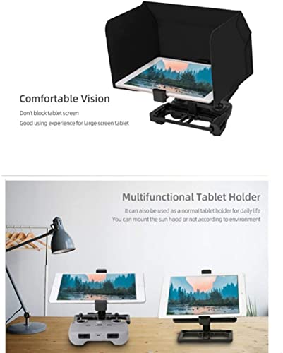 Tablet/iPad Holder with Sun Hood 2 in 1 For DJI Mini 2/ Mavic Air 2/ Mavic Air2s/ Mavic Mini/Mavic Air/Mini 3 pro Remote Controller Accessories (Tablet/iPad Holder+Sunshade) GetZget