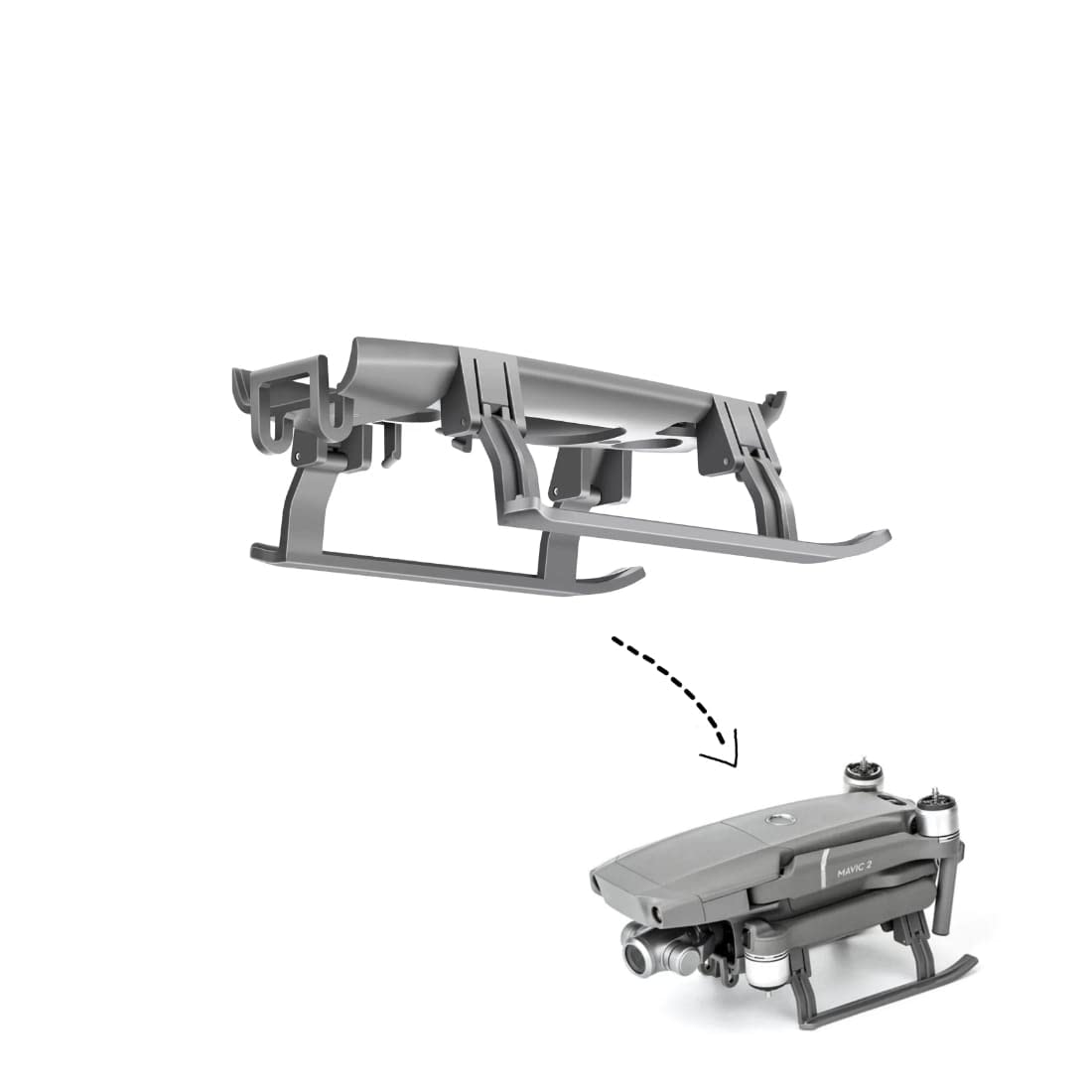 Foldable Landing Gear Height Extender for DJI Mavic 2 Pro and Mavic 2 Zoom (view 6)