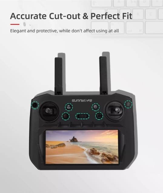 Sunnylife Silicone Cover with Sunshade Hood Compatible with DJI Smart Controller RC pro for DJI Mavic 3 GetZget