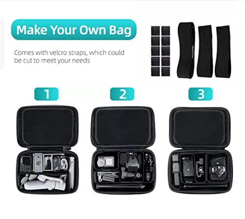 Carrying case Bag for Action 2 and Accessories for DJI Om 5/ Osmo Action/ insta360 Onr R/ Hero Gopro Camera/Multipurpose DIY Carrying Case Bags GetZget