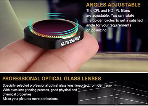 Lens Filters Combo for DJI Osmo Pocket & DJI Osmo Pocket 2 Ndpl 8,16, 32, 64 Filters (4 in1 Set(NDPL)) GetZget