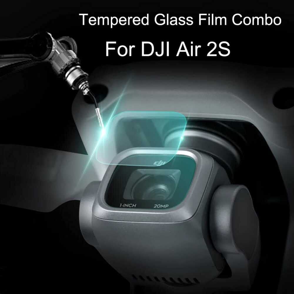 Scratch-Proof Tempered Glass for DJI Air 2S Gimbal Lens (2 Pieces) (view 3)