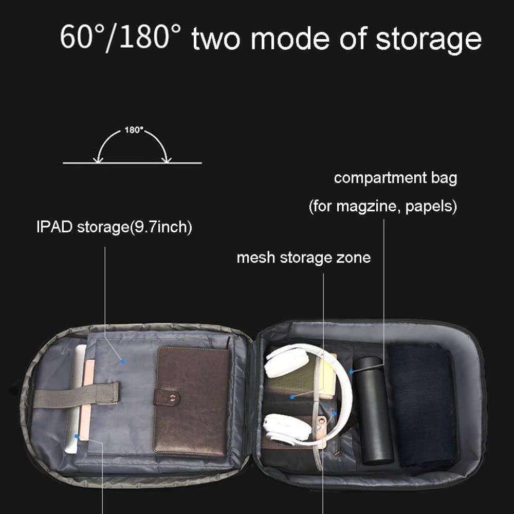 Laptop Carrying Case Bag For College/ Office/ Travel/ Outdoors Fashion Backpack With Charging Port & Number Lock GetZget