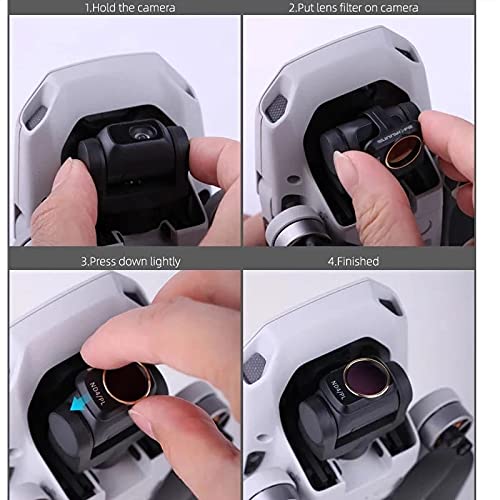 Sunnylife Filter for DJI Mavic Mini/Mini 2/ Mini SE Accessories ND4PL+ND8PL+ND16PL+ND32PL (4 in 1 Set)