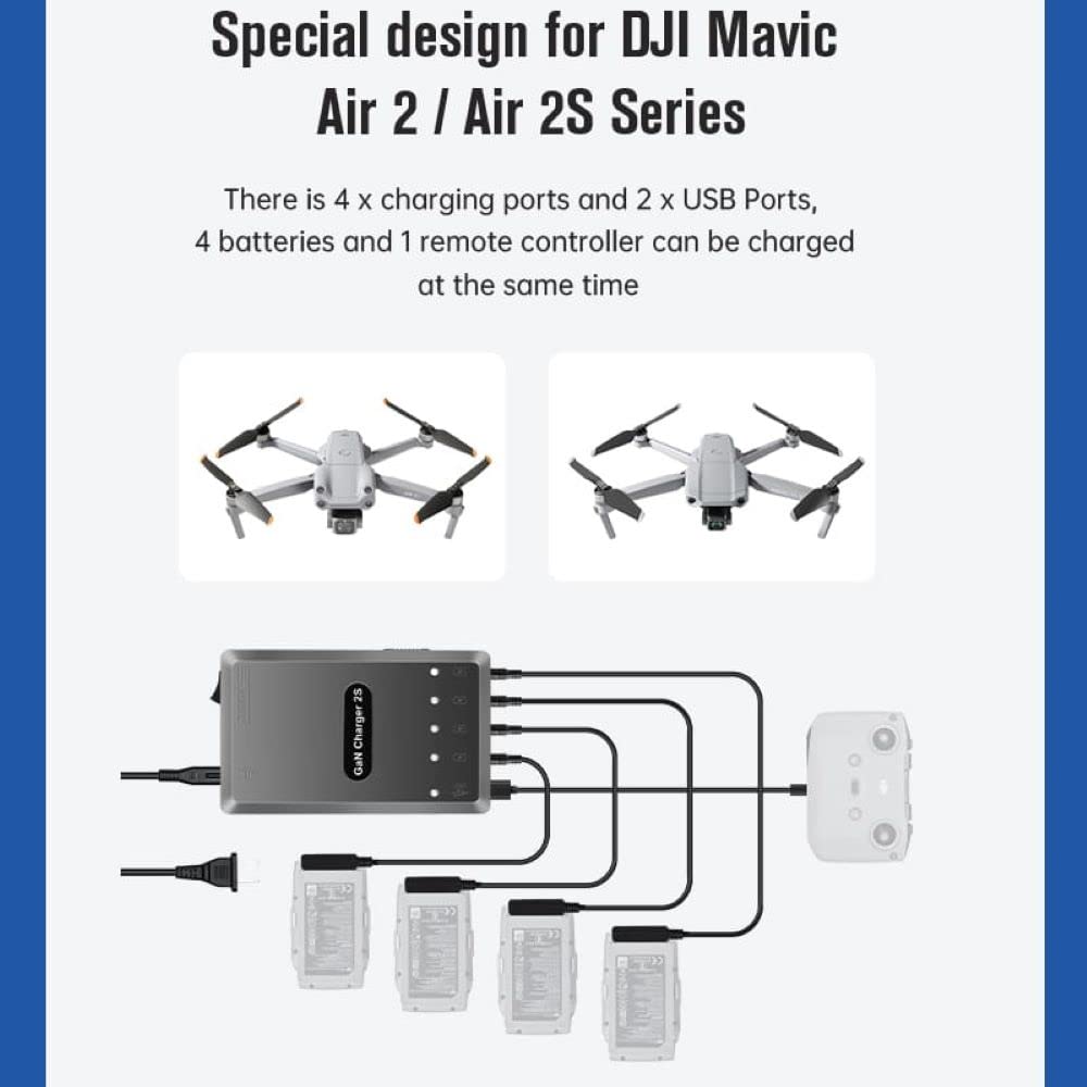 120W Fast Charger for DJI Air 2 and Air 2S Charging Hub (view 6)