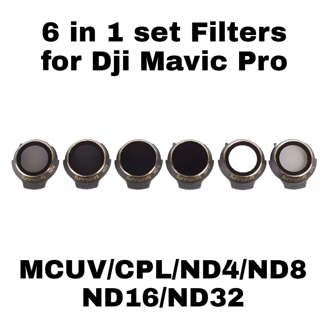 6-in-1 Filter Set for DJI Mavic Pro Drone (MCUV, CPL, ND4, ND8, ND16, ND32) (view 2)