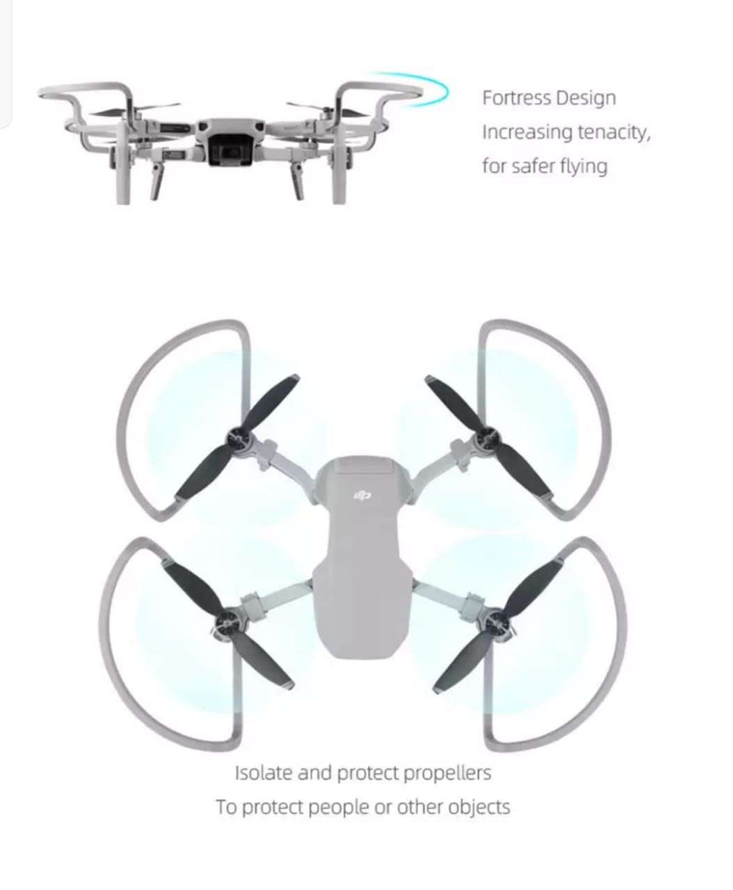 Props Guard For DJI Mavic Mini/Mini 2/ Mini SE Propeller Guard with Height Extender Built-in GetZget