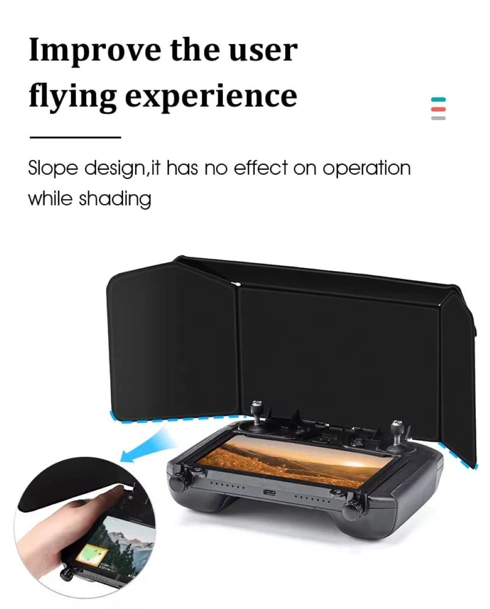 Foldable Sunshade for DJI Smart Controller (Mavic 2 Pro, Air 2S, Air 2) (view 9)